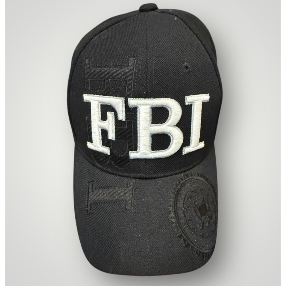 FBI Hat Officer Baseball Cap‎ Adjustable Hat Headwear Black White Unique Crest